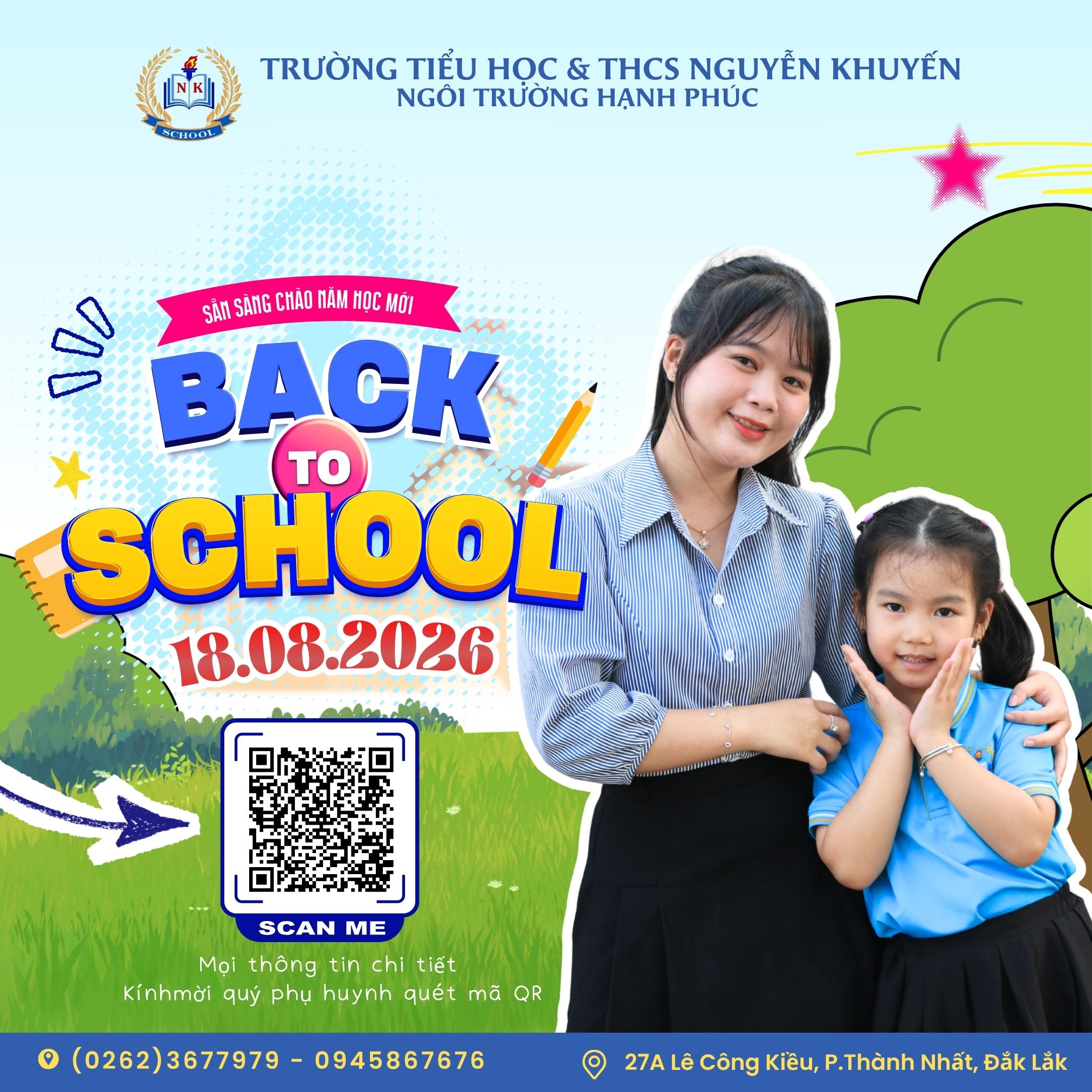 THÔNG BÁO THỜI GIAN TỰU TRƯỜNG NĂM HỌC 2026-2027 
